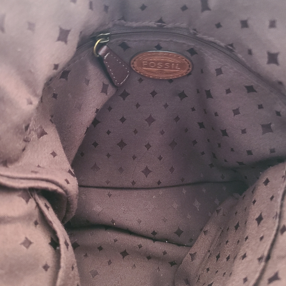 Fossil Brown Leather Crossbody Bag - Picture 5 of 7